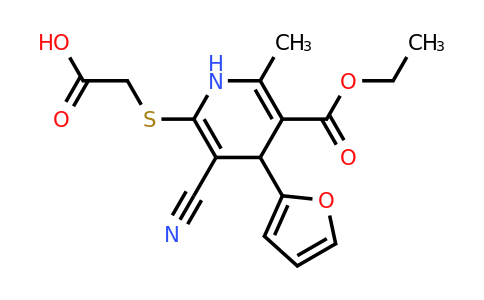 2-{[3-cyano-5-(ethoxycarbonyl)-4-(furan-2-yl)-6-methyl-1,4-dihydropyridin-2-yl]sulfanyl}acetic acid