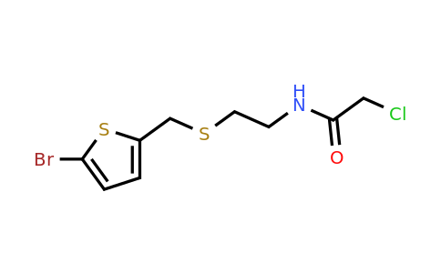 852956-39-9 | n-(2-(((5-Bromothiophen-2-yl)methyl)thio)ethyl)-2-chloroacetamide