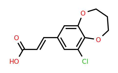854357-33-8 | 3-(9-Chloro-3,4-dihydro-2h-benzo[b][1,4]dioxepin-7-yl)acrylic acid