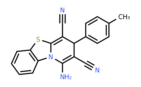 85460-34-0 | 1-Amino-3-(p-tolyl)-3h-benzo[4,5]thiazolo[3,2-a]pyridine-2,4-dicarbonitrile