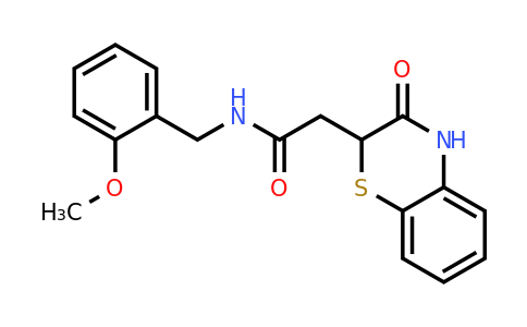 860611-83-2 | n-(2-Methoxybenzyl)-2-(3-oxo-3,4-dihydro-2h-benzo[b][1,4]thiazin-2-yl)acetamide