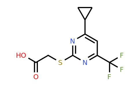 861434-52-8 | 2-{[4-cyclopropyl-6-(trifluoromethyl)pyrimidin-2-yl]sulfanyl}acetic acid