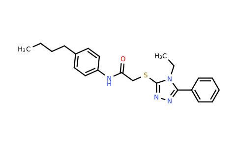 N-(4-butylphenyl)-2-((4-ethyl-5-phenyl-4H-1,2,4-triazol-3-yl)thio)acetamide