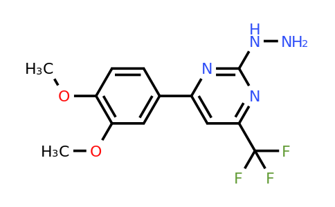 862650-15-5 | 4-(3,4-Dimethoxyphenyl)-2-hydrazinyl-6-(trifluoromethyl)pyrimidine