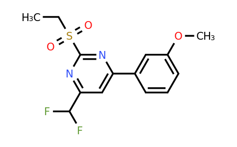 862663-49-8 | 4-(Difluoromethyl)-2-(ethylsulfonyl)-6-(3-methoxyphenyl)pyrimidine