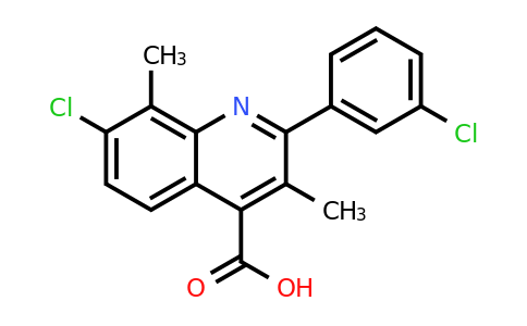 862785-61-3 | 7-Chloro-2-(3-chlorophenyl)-3,8-dimethylquinoline-4-carboxylic acid