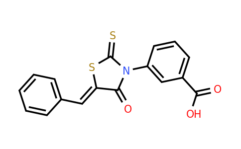 3-{4-Oxo-5-[1-phenyl-meth-(Z)-ylidene]-2-thioxo-thiazolidin-3-yl}-benzoic acid