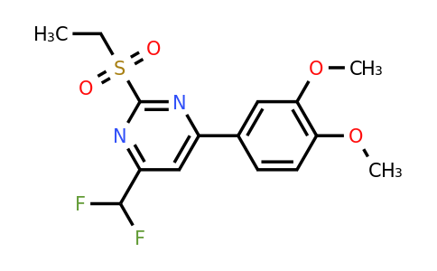 863187-94-4 | 4-(Difluoromethyl)-6-(3,4-dimethoxyphenyl)-2-(ethylsulfonyl)pyrimidine