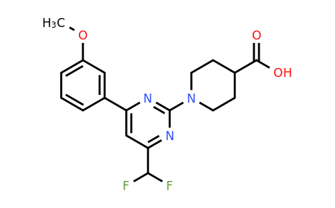 863209-30-7 | 1-[4-(difluoromethyl)-6-(3-methoxyphenyl)pyrimidin-2-yl]piperidine-4-carboxylic acid