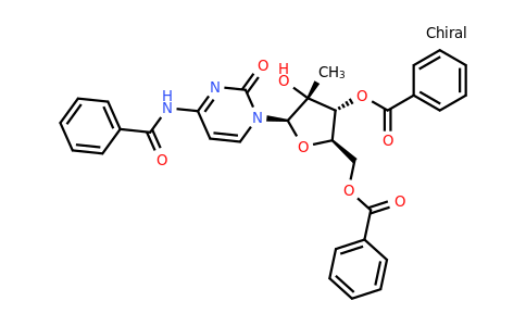 (2R,3R,4R,5R)-5-(4-benzamido-2-oxopyrimidin-1(2H)-yl)-2-((benzoyloxy)methyl)-4-hydroxy-4-methyltetrahydrofuran-3-yl benzoate
