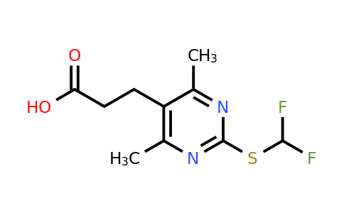 863668-50-2 | 3-(2-((Difluoromethyl)thio)-4,6-dimethylpyrimidin-5-yl)propanoic acid