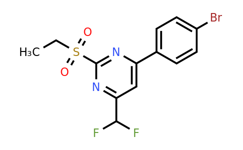 865425-40-7 | 4-(4-Bromophenyl)-6-(difluoromethyl)-2-(ethylsulfonyl)pyrimidine