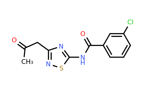 866013-77-6 | 3-Chloro-N-(3-(2-oxopropyl)-1,2,4-thiadiazol-5-yl)benzamide