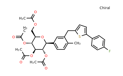 866607-35-4 | (2R,3R,4R,5S,6S)-2-(acetoxymethyl)-6-(3-((5-(4-fluorophenyl)thiophen-2-yl)methyl)-4-methylphenyl)tetrahydro-2H-pyran-3,4,5-triyl triacetate