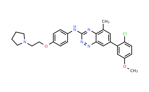 867331-63-3 | 7-(2-Chloro-5-methoxyphenyl)-5-methyl-N-(4-(2-(pyrrolidin-1-yl)ethoxy)phenyl)benzo[e][1,2,4]triazin-3-amine