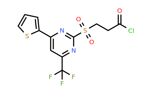 870083-63-9 | 3-((4-(Thiophen-2-yl)-6-(trifluoromethyl)pyrimidin-2-yl)sulfonyl)propanoyl chloride