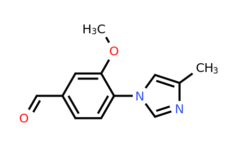 870837-18-6 | 3-Methoxy-4-(4-methyl-1H-imidazol-1-yl)benzaldehyde