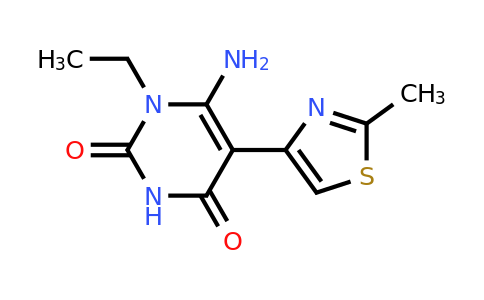 871217-43-5 | 6-Amino-1-ethyl-5-(2-methyl-1,3-thiazol-4-yl)-1,2,3,4-tetrahydropyrimidine-2,4-dione