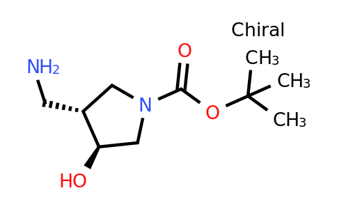 872715-62-3 | rel-tert-Butyl (3R,4S)-3-(aminomethyl)-4-hydroxypyrrolidine-1-carboxylate