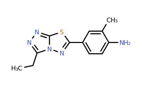 874468-50-5 | 4-(3-Ethyl-[1,2,4]triazolo[3,4-b][1,3,4]thiadiazol-6-yl)-2-methylaniline