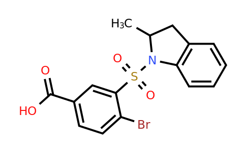 875423-06-6 | 4-Bromo-3-((2-methylindolin-1-yl)sulfonyl)benzoic acid