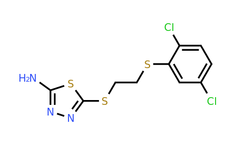 878072-94-7 | 5-((2-((2,5-Dichlorophenyl)thio)ethyl)thio)-1,3,4-thiadiazol-2-amine