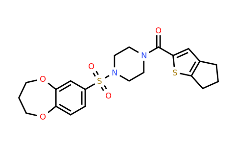 878211-12-2 | 1-{4h,5h,6h-cyclopenta[b]thiophene-2-carbonyl}-4-(3,4-dihydro-2h-1,5-benzodioxepine-7-sulfonyl)piperazine