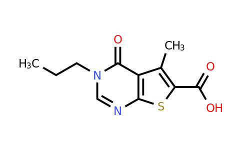 878657-13-7 | 5-Methyl-4-oxo-3-propyl-3,4-dihydrothieno[2,3-d]pyrimidine-6-carboxylic acid