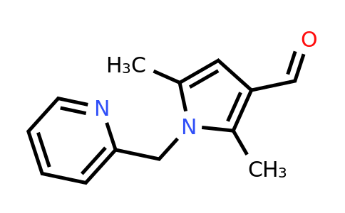879053-20-0 | 2,5-Dimethyl-1-(pyridin-2-ylmethyl)-1H-pyrrole-3-carbaldehyde