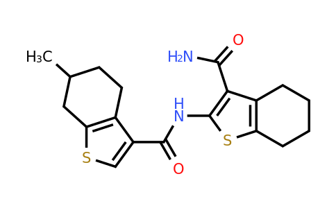 879170-25-9 | n-(3-Carbamoyl-4,5,6,7-tetrahydro-1-benzothiophen-2-yl)-6-methyl-4,5,6,7-tetrahydro-1-benzothiophene-3-carboxamide
