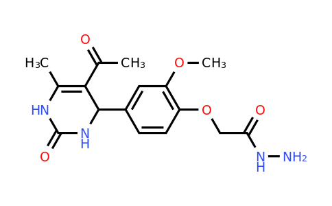 881471-45-0 | 2-(4-(5-Acetyl-6-methyl-2-oxo-1,2,3,4-tetrahydropyrimidin-4-yl)-2-methoxyphenoxy)acetohydrazide