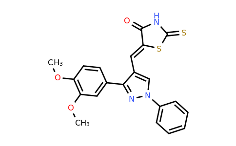 5-[[3-(3,4-Dimethoxyphenyl)-1-phenyl-1H-pyrazol-4-yl]methylene]-2-thioxo-4-thiazolidinone