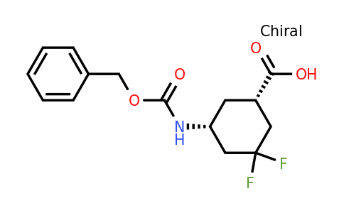 882855-72-3 | cis-5-{[(benzyloxy)carbonyl]amino}-3,3-difluorocyclohexane-1-carboxylic acid