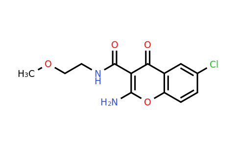 883279-34-3 | 2-Amino-6-chloro-N-(2-methoxyethyl)-4-oxo-4H-chromene-3-carboxamide