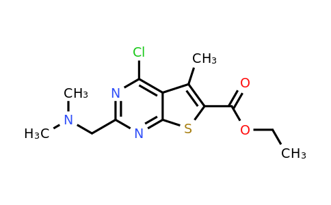 885459-54-1 | Ethyl 4-chloro-2-[(dimethylamino)methyl]-5-methylthieno[2,3-d]pyrimidine-6-carboxylate