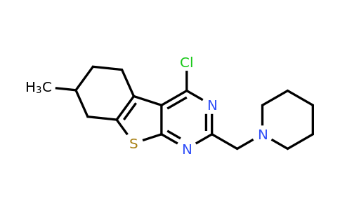 885460-20-8 | 4-Chloro-7-methyl-2-(piperidin-1-ylmethyl)-5,6,7,8-tetrahydrobenzo[4,5]thieno[2,3-d]pyrimidine