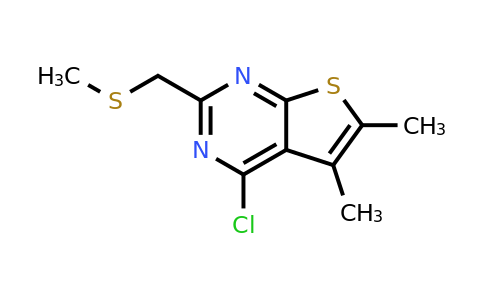 885460-27-5 | 4-Chloro-5,6-dimethyl-2-((methylthio)methyl)thieno[2,3-d]pyrimidine
