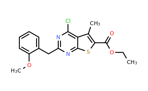 885460-44-6 | Ethyl 4-chloro-2-(2-methoxybenzyl)-5-methylthieno[2,3-d]pyrimidine-6-carboxylate