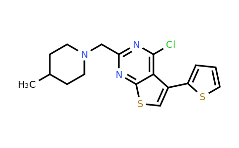885460-55-9 | 4-Chloro-2-((4-methylpiperidin-1-yl)methyl)-5-(thiophen-2-yl)thieno[2,3-d]pyrimidine