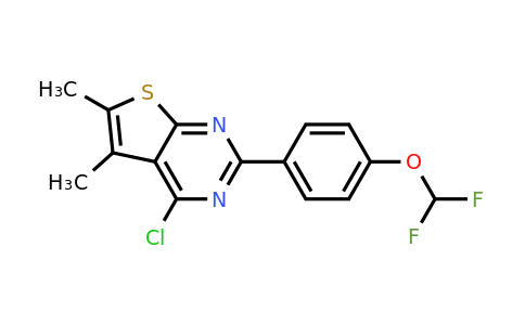 885460-87-7 | 4-Chloro-2-[4-(difluoromethoxy)phenyl]-5,6-dimethylthieno[2,3-d]pyrimidine