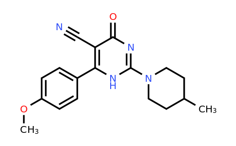 892252-72-1 | 6-(4-Methoxyphenyl)-2-(4-methylpiperidin-1-yl)-4-oxo-1,4-dihydropyrimidine-5-carbonitrile