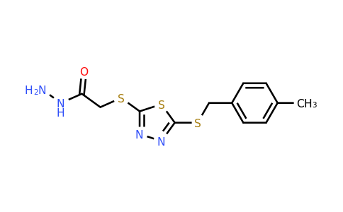 893726-76-6 | 2-[(5-{[(4-methylphenyl)methyl]sulfanyl}-1,3,4-thiadiazol-2-yl)sulfanyl]acetohydrazide