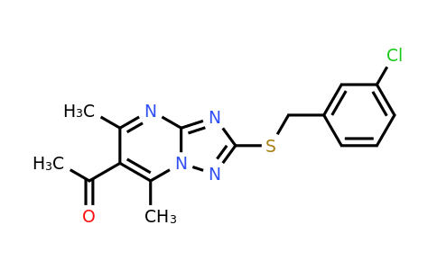 895360-66-4 | 1-(2-((3-Chlorobenzyl)thio)-5,7-dimethyl-[1,2,4]triazolo[1,5-a]pyrimidin-6-yl)ethan-1-one