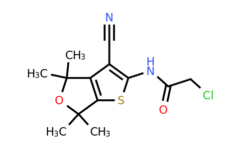 899374-61-9 | 2-Chloro-N-(3-cyano-4,4,6,6-tetramethyl-4,6-dihydrothieno[2,3-c]furan-2-yl)acetamide
