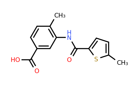 903817-59-4 | 4-Methyl-3-(5-methylthiophene-2-carboxamido)benzoic acid