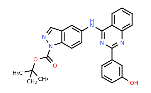 911417-26-0 | tert-Butyl 5-((2-(3-hydroxyphenyl)quinazolin-4-yl)amino)-1H-indazole-1-carboxylate