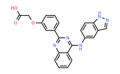 911417-62-4 | 2-(3-(4-((1H-indazol-5-yl)amino)quinazolin-2-yl)phenoxy)acetic acid