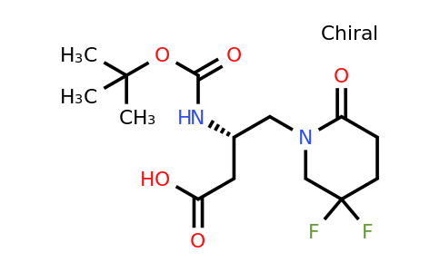 911635-43-3 | (3S)-3-{[(tert-butoxy)carbonyl]amino}-4-(5,5-difluoro-2-oxopiperidin-1-yl)butanoic acid