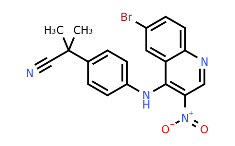915019-51-1 | 2-(4-((6-Bromo-3-nitroquinolin-4-yl)amino)phenyl)-2-methylpropanenitrile