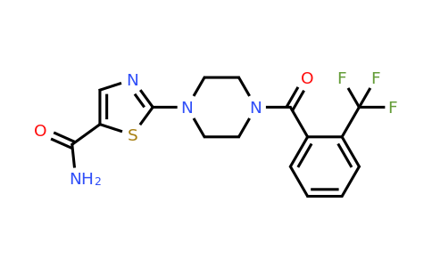 916888-66-9 | 2-(4-(2-(Trifluoromethyl)benzoyl)piperazin-1-yl)thiazole-5-carboxamide